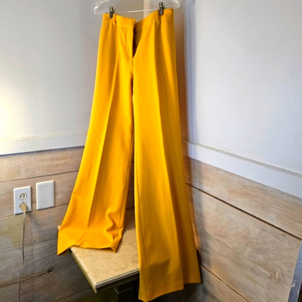 ZARA marigold yellow suit flare pants